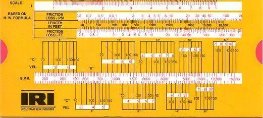 Hydraulic calculations and the slide rule